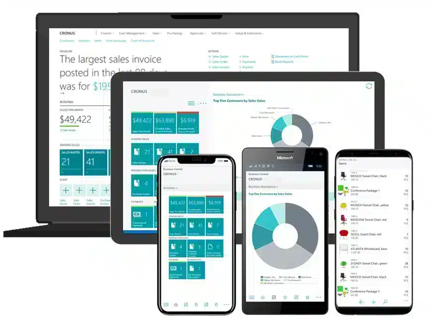Software de gestión de proyectos Business Central